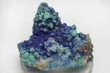 Vibrant Malachite and Azurite on Quartz Crystals - China #213831-1